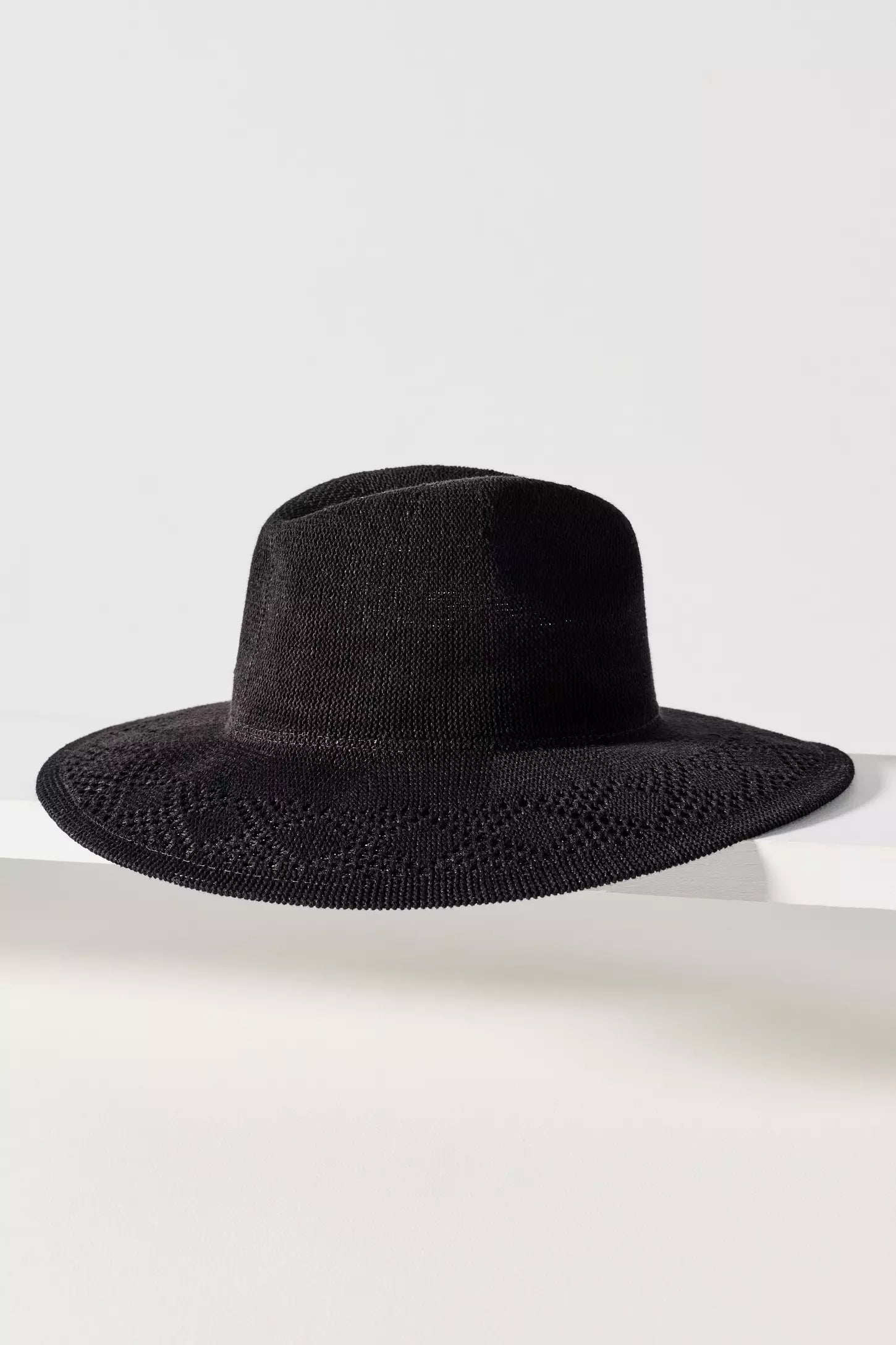 Selene Mesh Packable Sun Hat with Coastal Finish - Black - Image 5