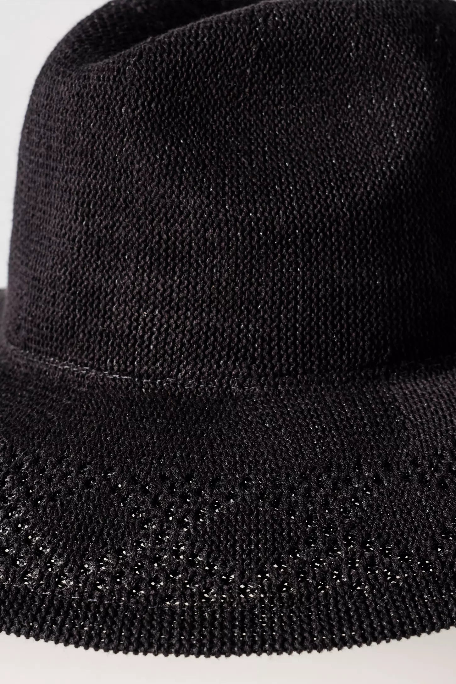 Selene Mesh Packable Sun Hat with Coastal Finish - Black - Image 4