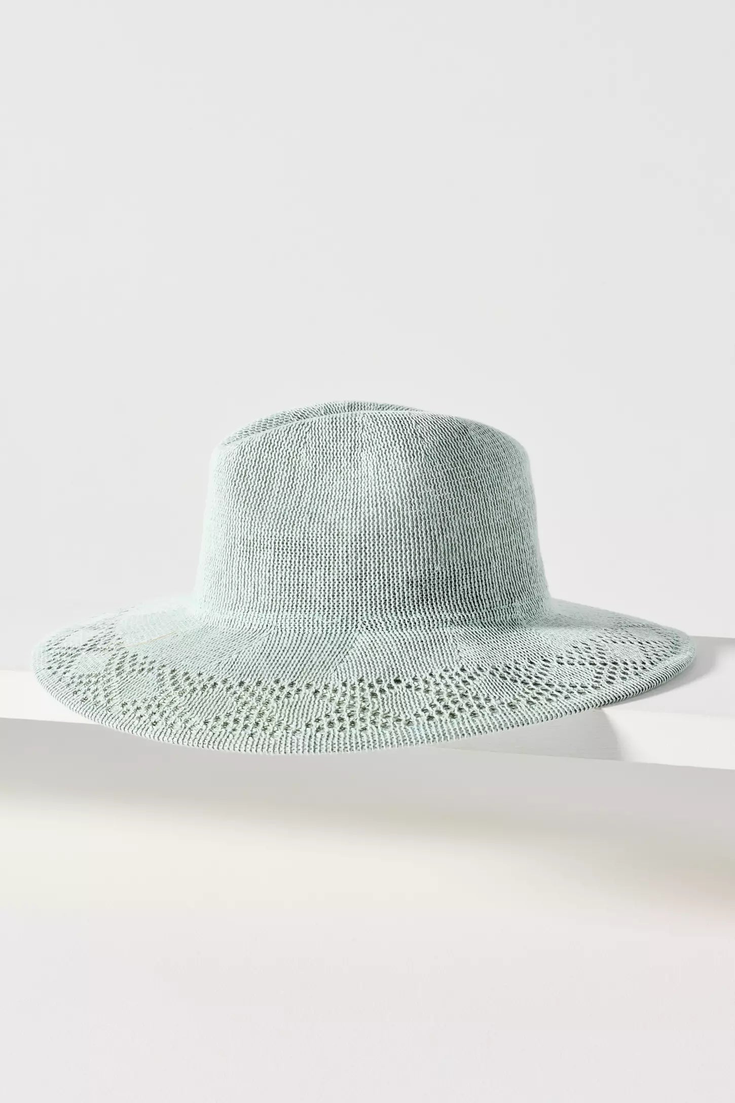 Winter Braided Packable Sun Hat Crafted in Mesh - Sage - Image 4