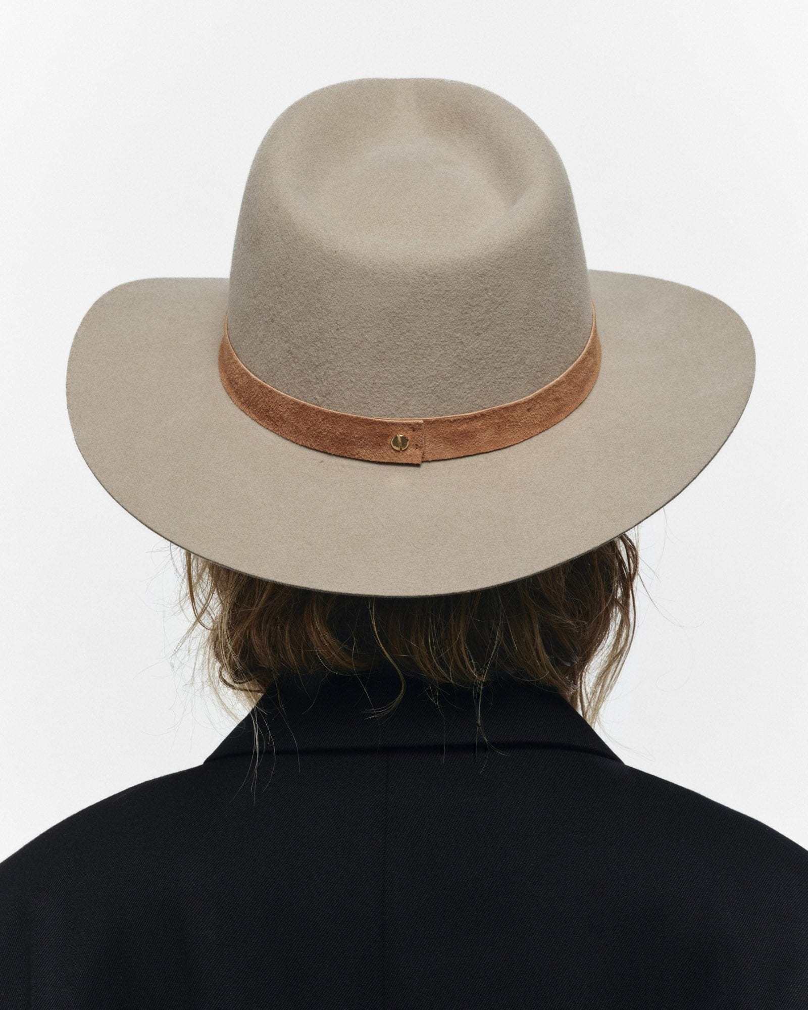 Clay Wool Felt Structured Wide Brim Hat - Image 4