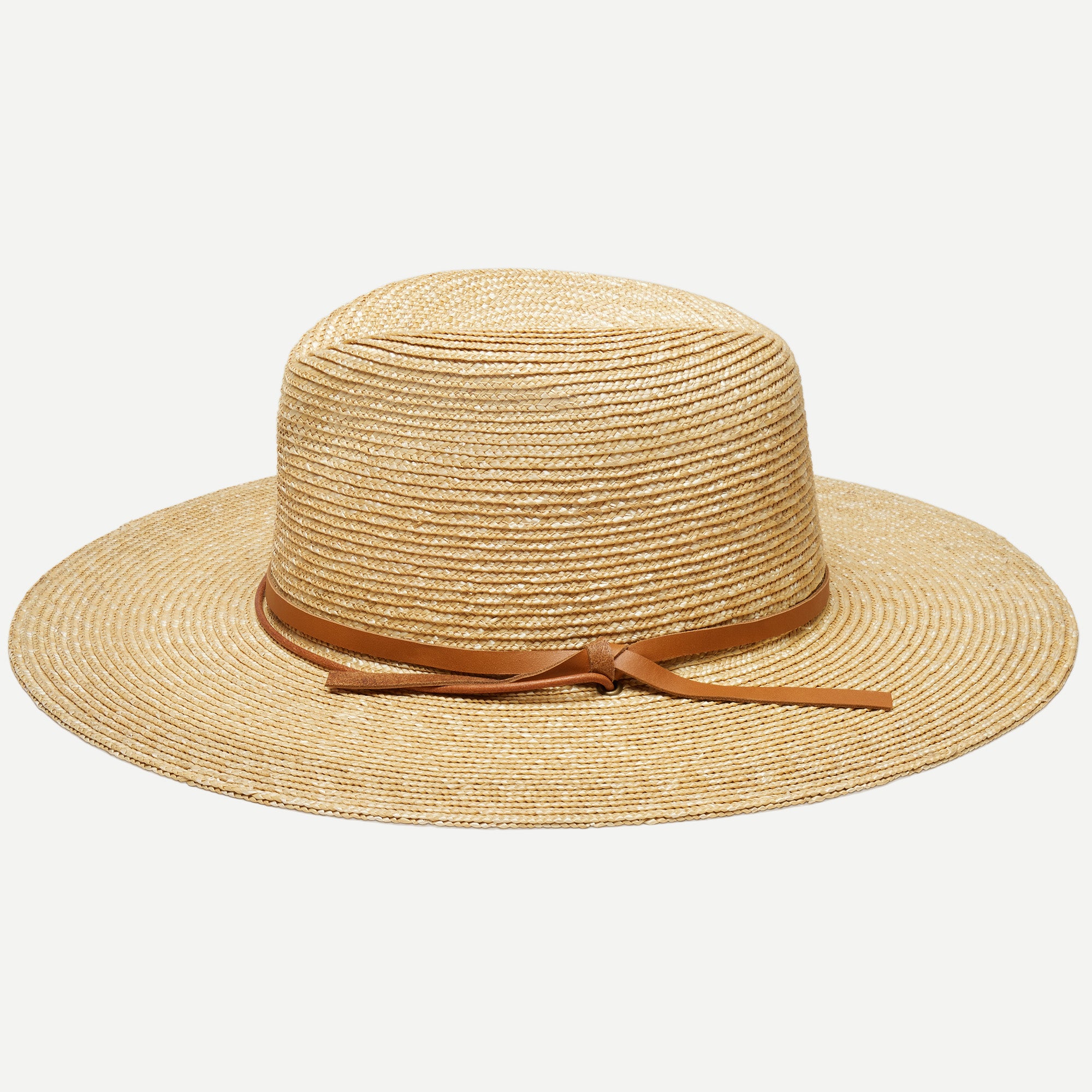 Greer Wheat Straw Wide Brim Sun Hat with Openweave Finish - Image 9