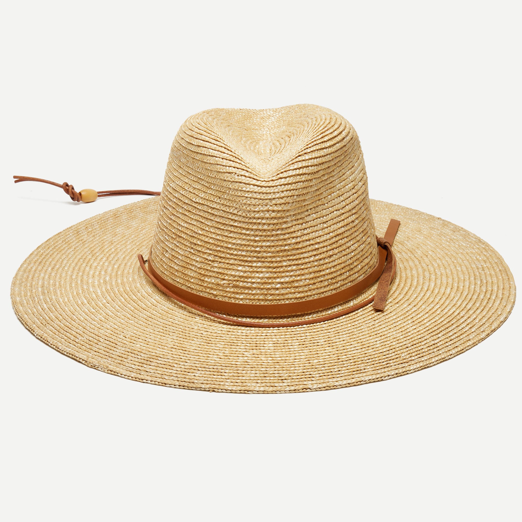 Greer Wheat Straw Wide Brim Sun Hat with Openweave Finish - Image 3