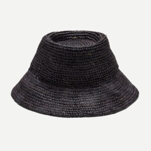 Flexible Marlow Bucket Hat in Raffia - Blue