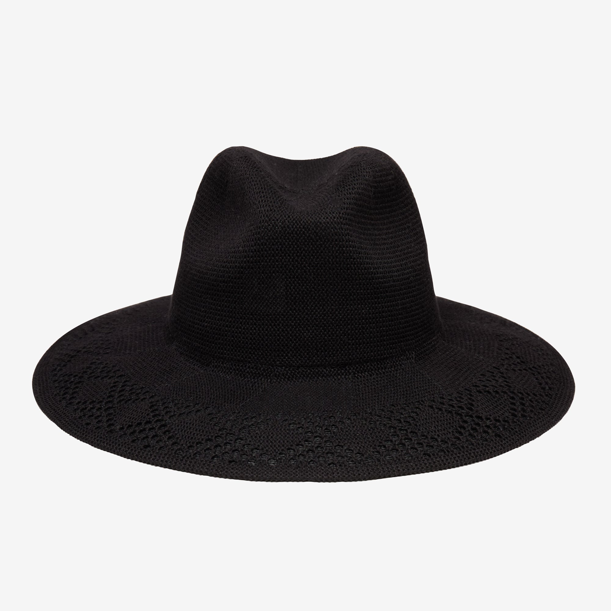 Selene Mesh Packable Sun Hat with Coastal Finish - Black - Image 2