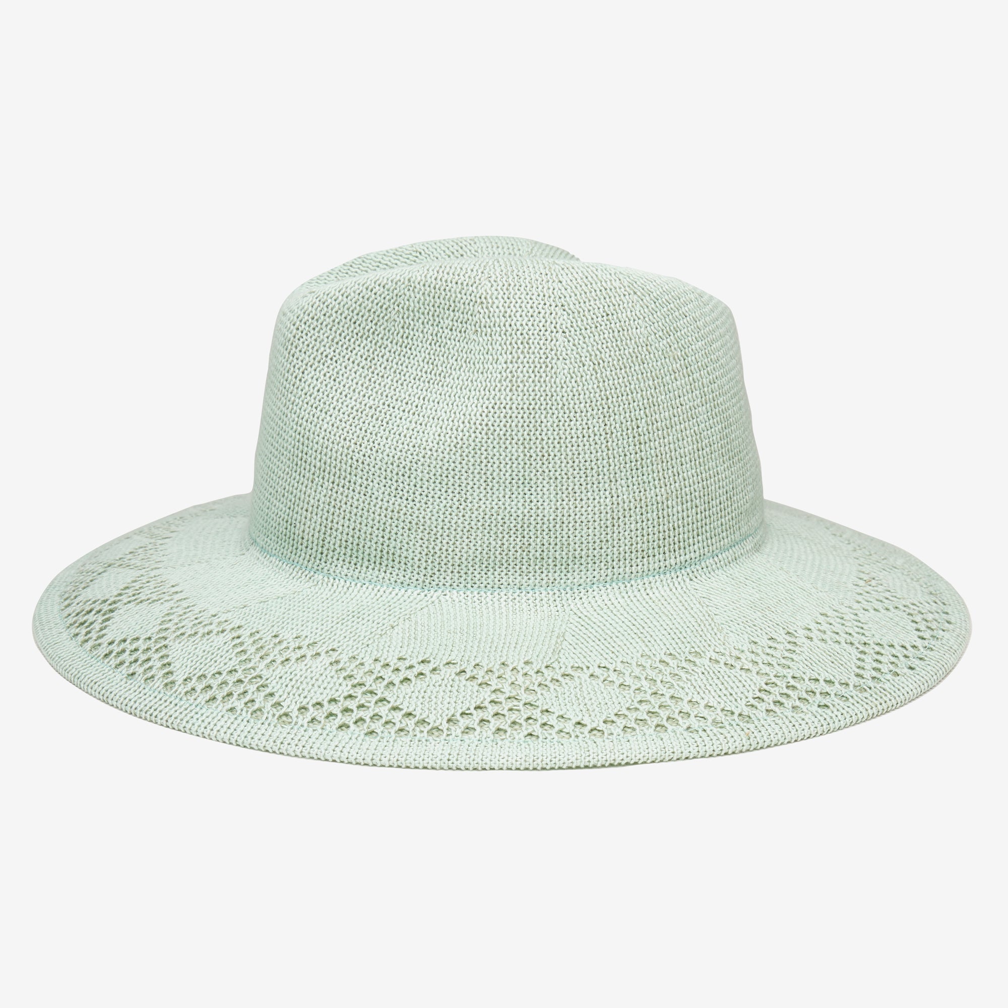 Winter Braided Packable Sun Hat Crafted in Mesh - Sage - Image 3