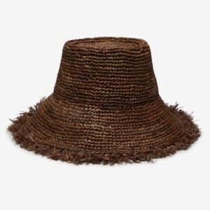 Marlow Easy Raffia Bucket Hat - Brown