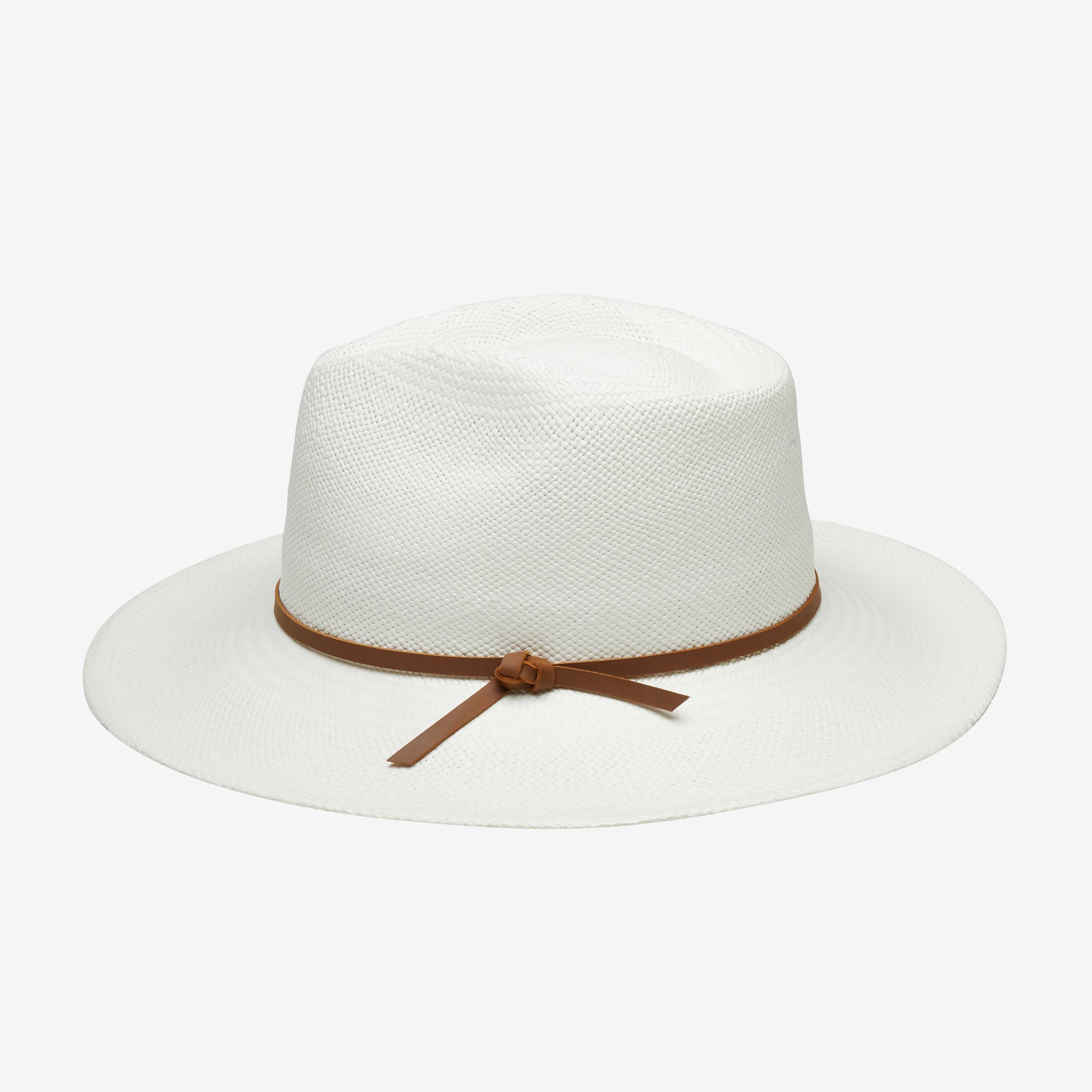 Quinn Straw Wide Brim Sun Hat with Braided Finish - Ivory - Image 3