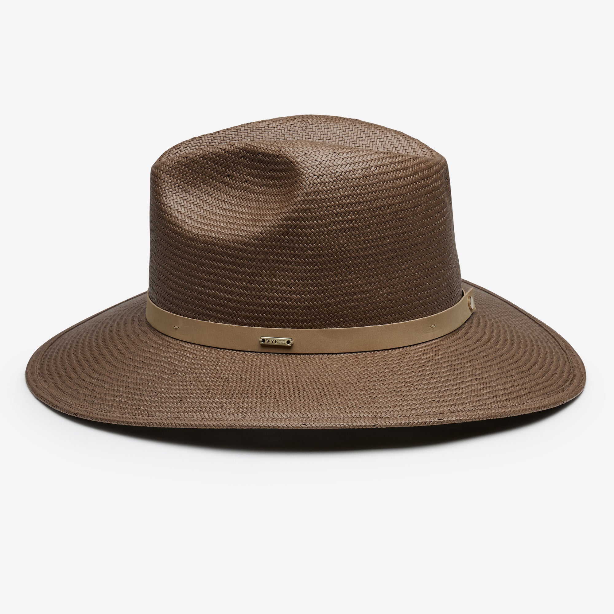 Hollis Textured Paper Straw Wide Brim Sun Hat - Chocolate - Image 3