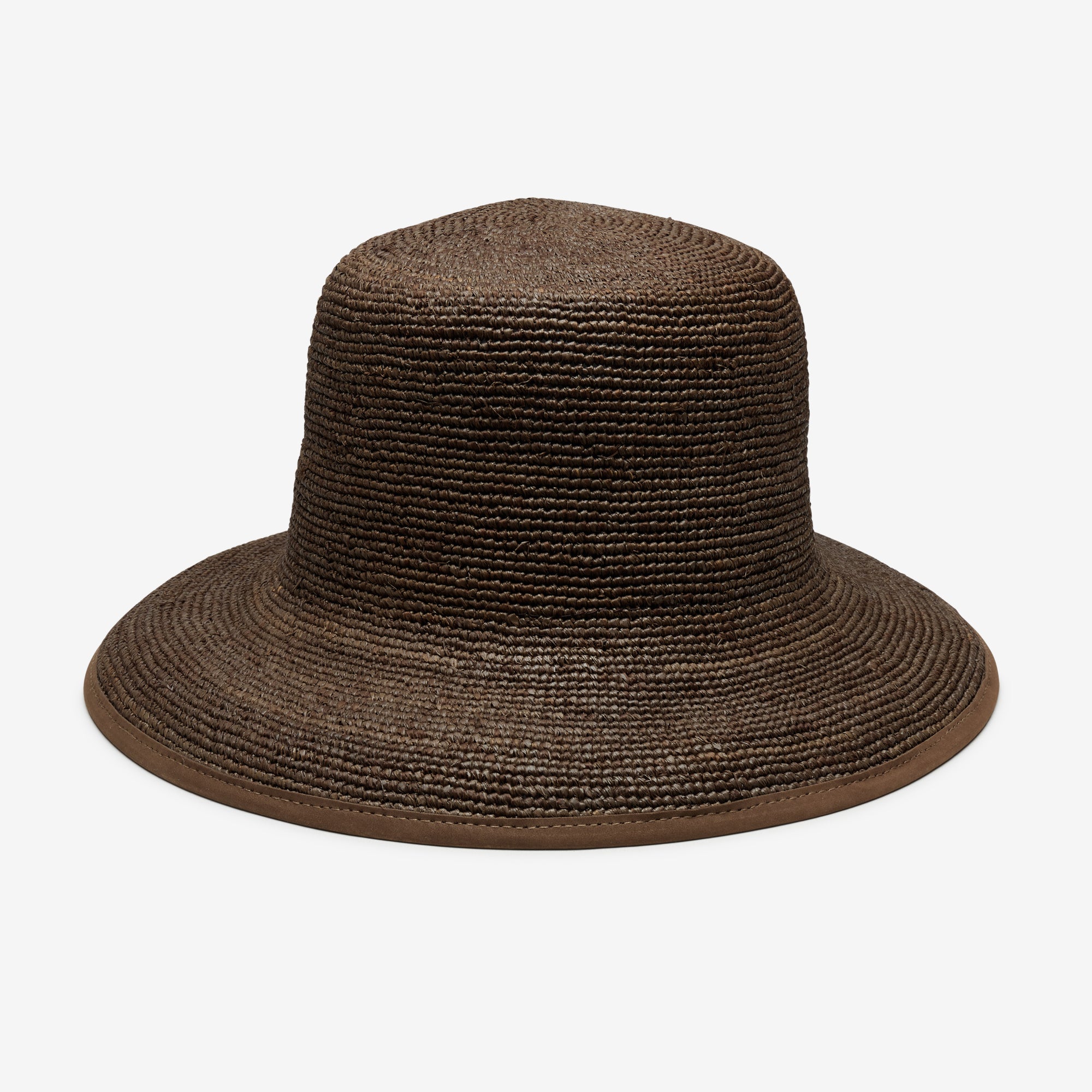 Vale Soft Raffia Bucket Hat - Brown