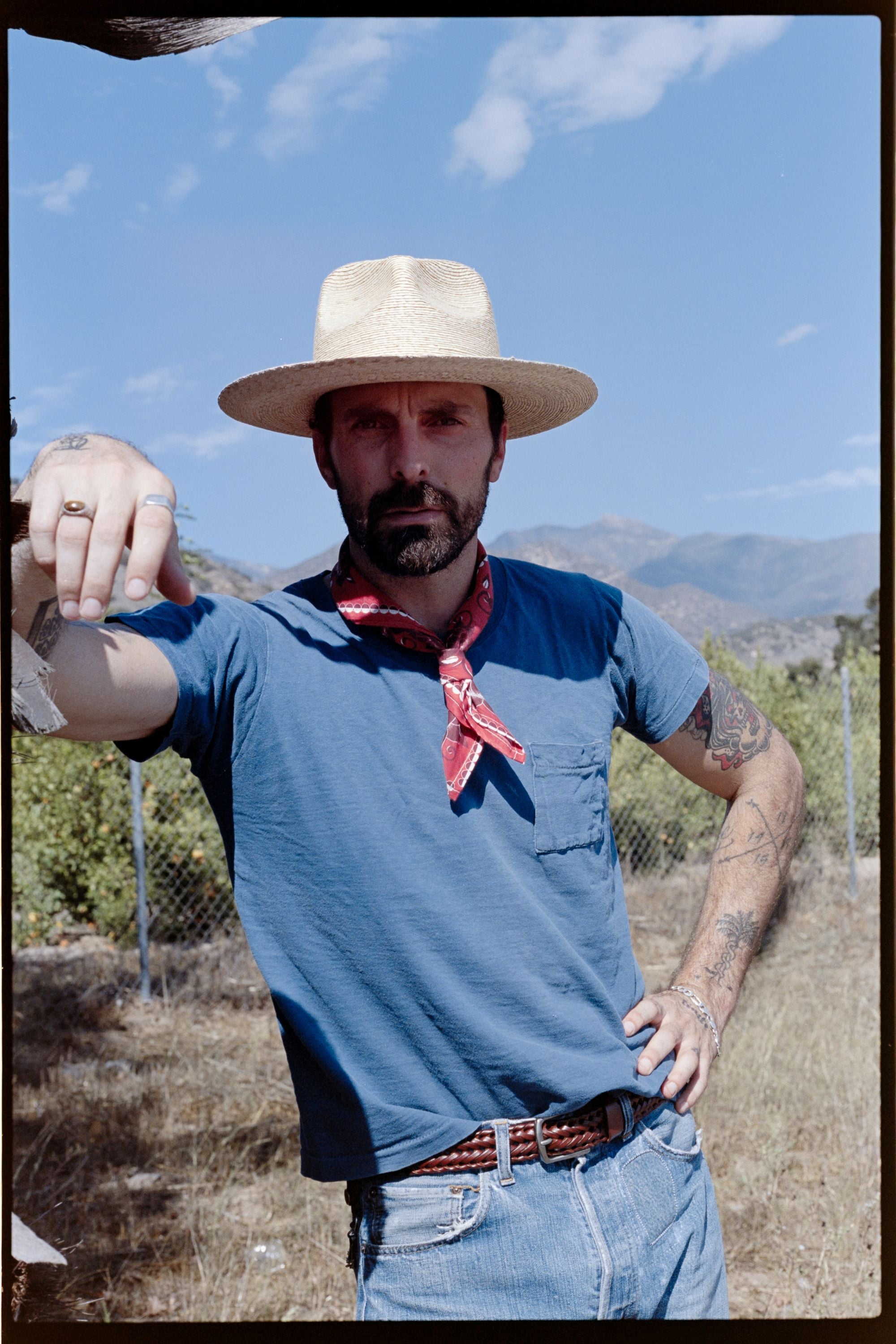 Indigo Straw Wide Brim Sun Hat with Everyday Finish - Image 6