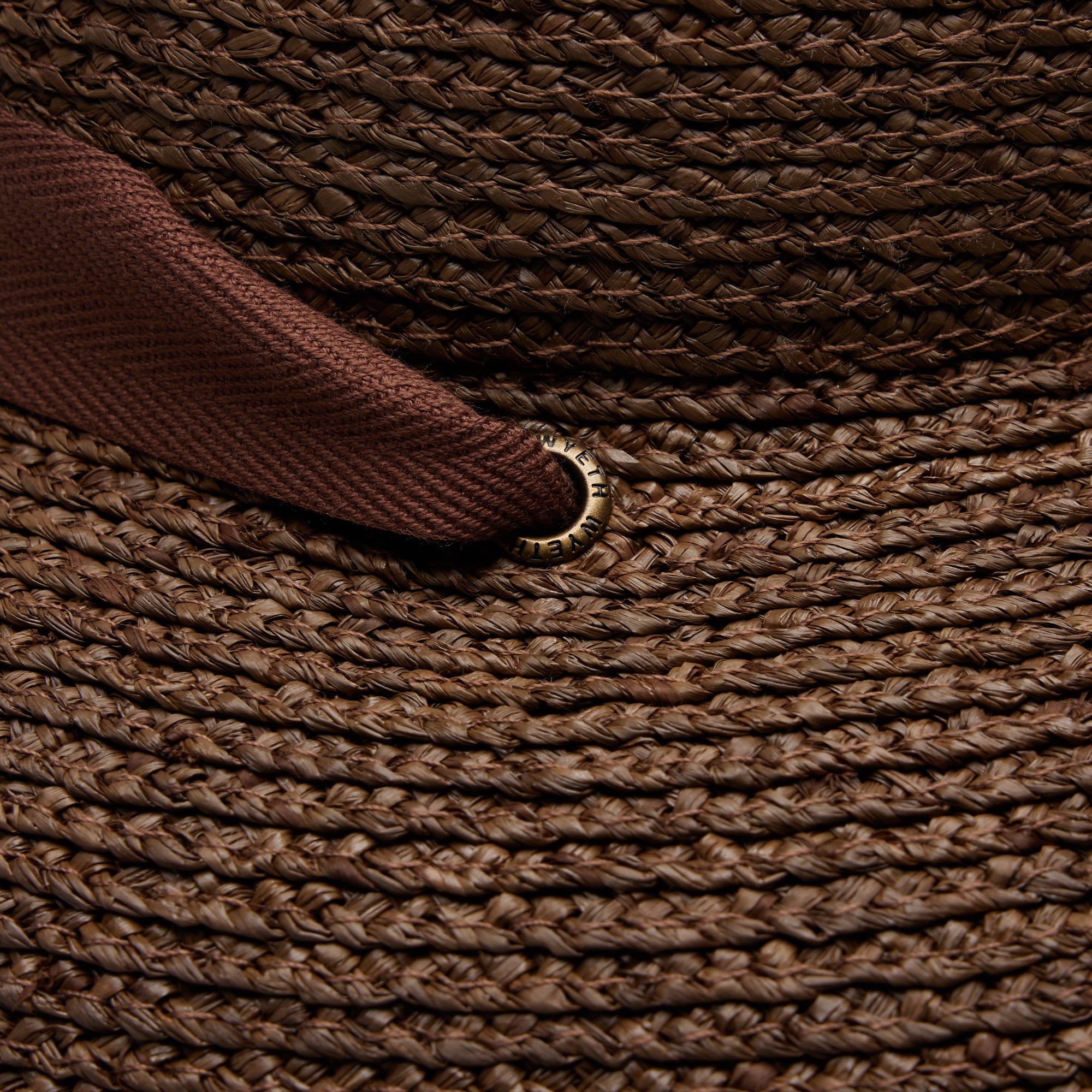 Maple Structured Wide Brim Sun Hat Crafted in Raffia - Chocolate - Image 4