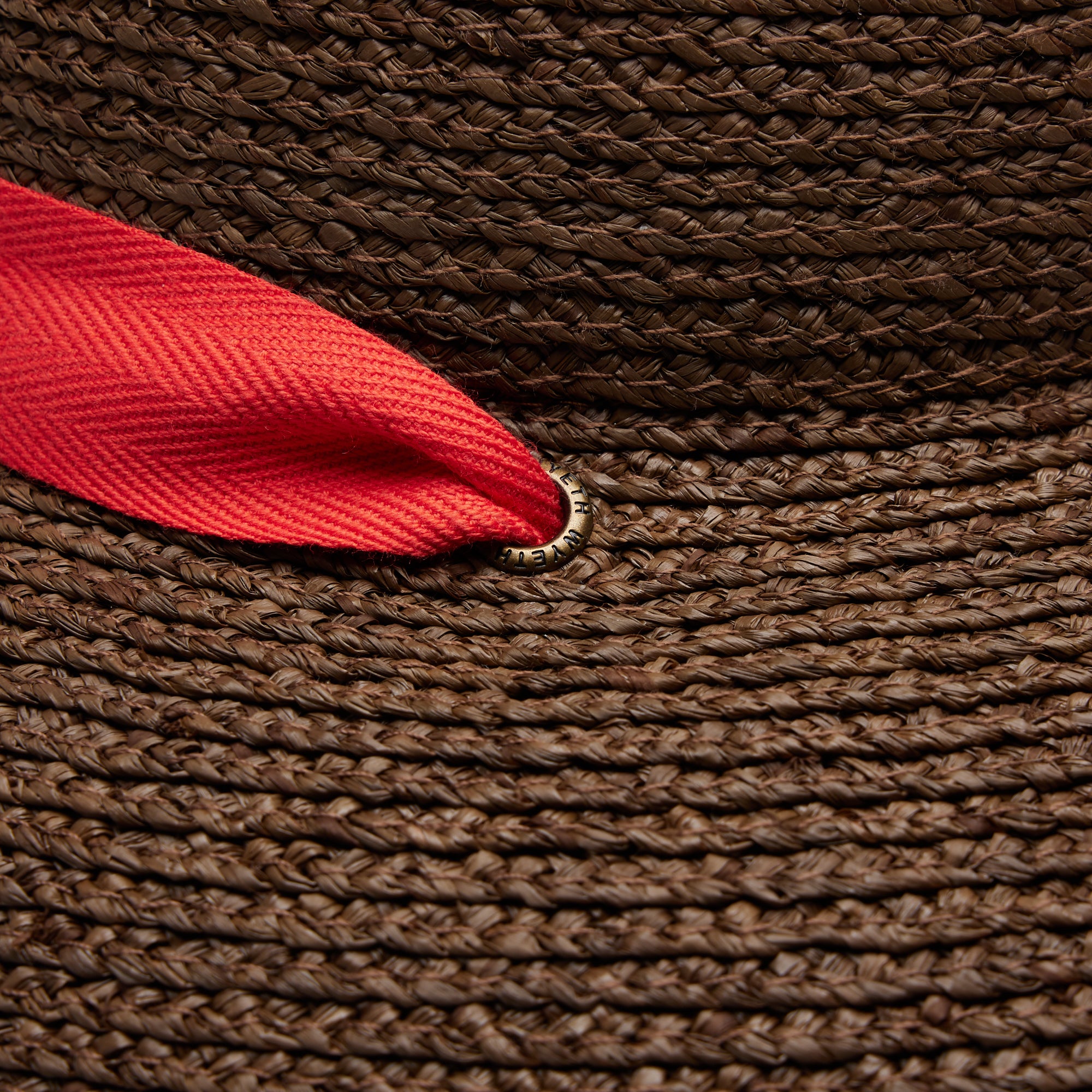 Maple Structured Wide Brim Sun Hat Crafted in Raffia - Chocolate - Image 8