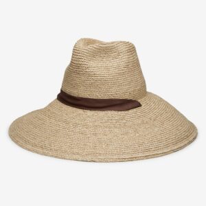 Piper Coastal Wide Brim Sun Hat Crafted in Raffia