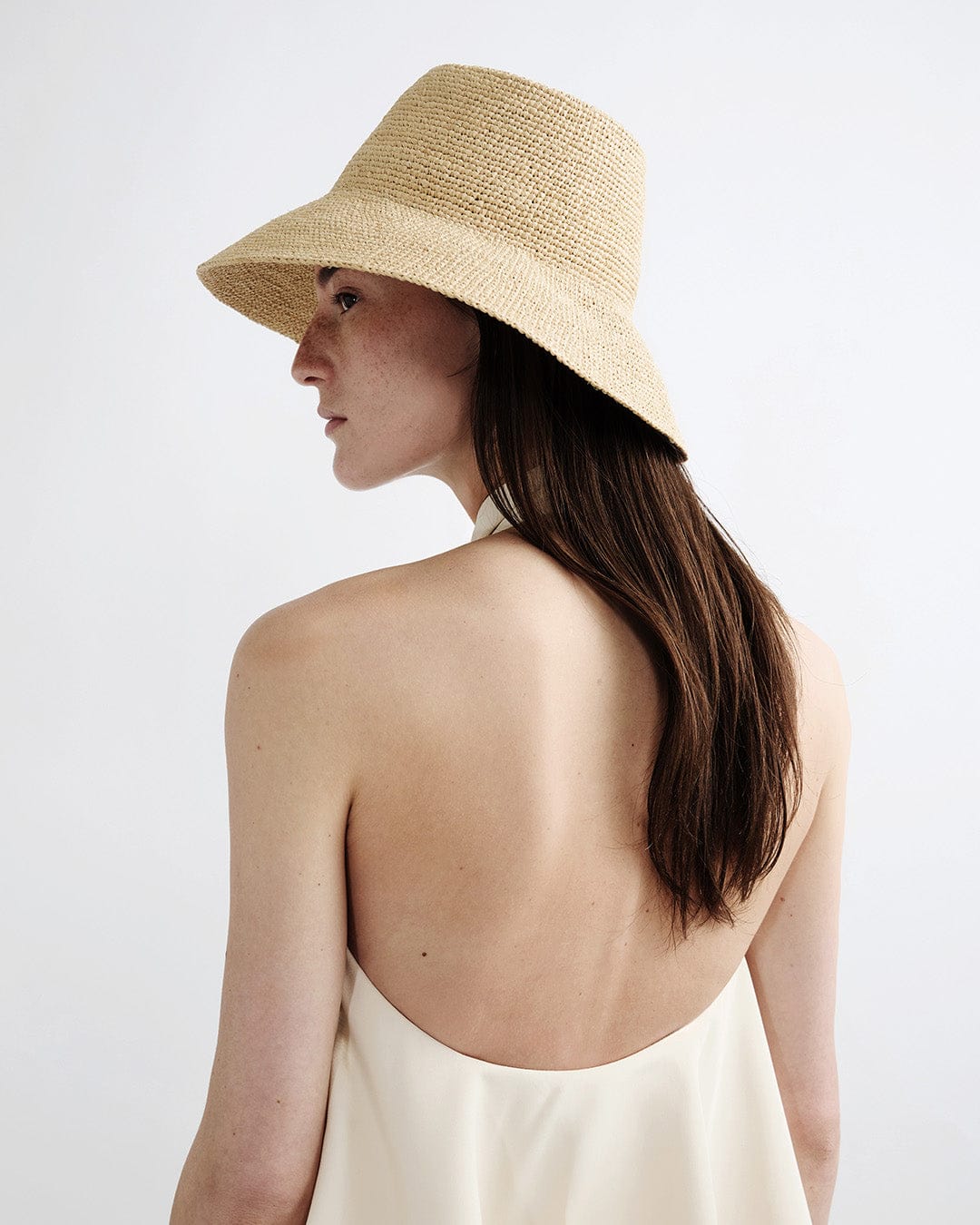Everyday Natural Raffia Straw Bucket Sun Hat - Image 4