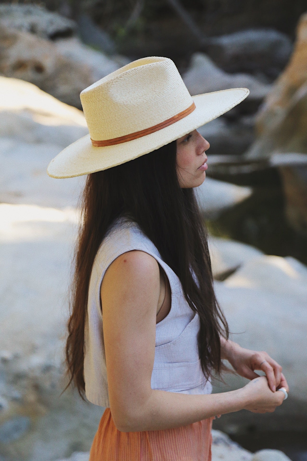 Brisa Lightweight Straw Wide Brim Sun Hat - Image 4