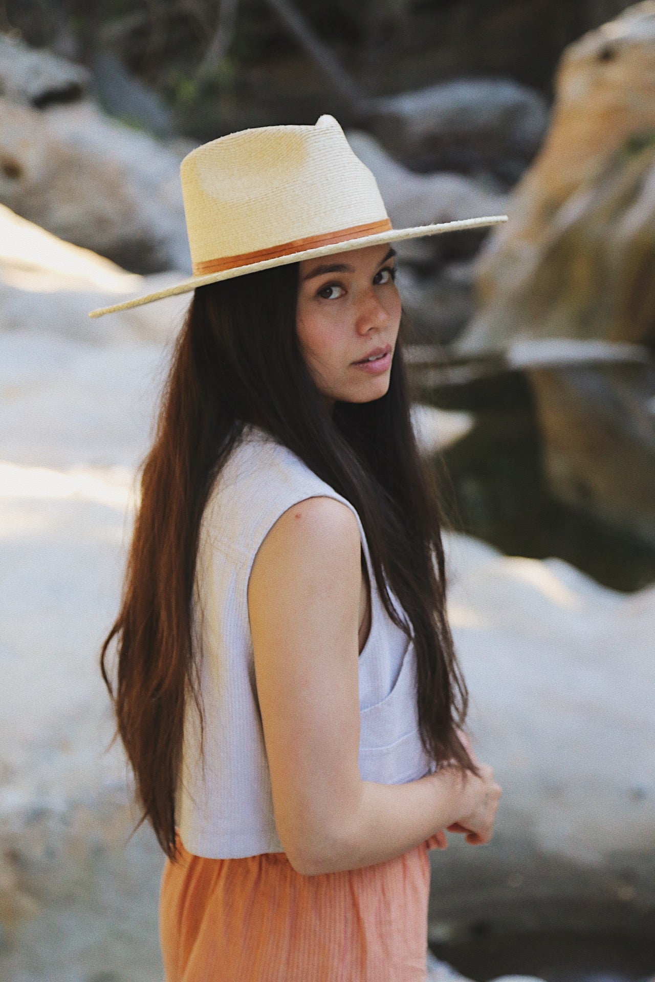 Brisa Lightweight Straw Wide Brim Sun Hat - Image 3