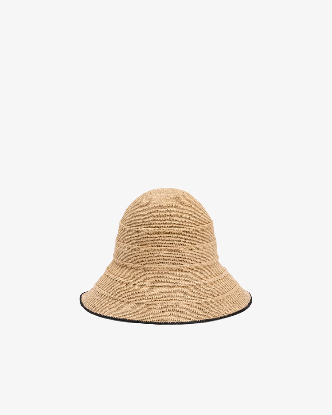 Sand Raffia Straw Wide Brim Bucket Hat