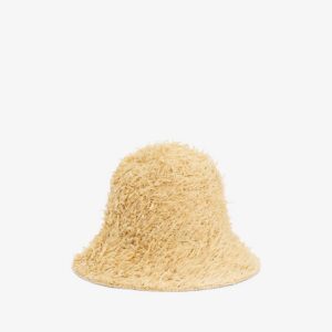 Relaxed Natural Raffia Straw Bucket Sun Hat