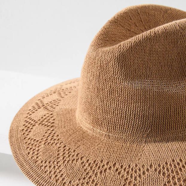 Braided Haven Packable Sun Hat in Mesh - Tan - Image 4