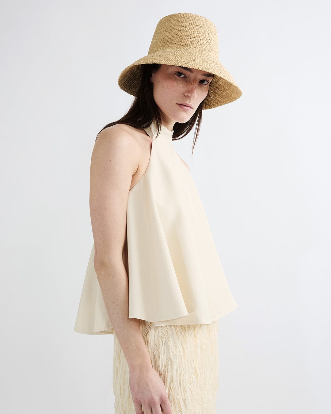 Everyday Natural Raffia Straw Bucket Sun Hat - Image 3