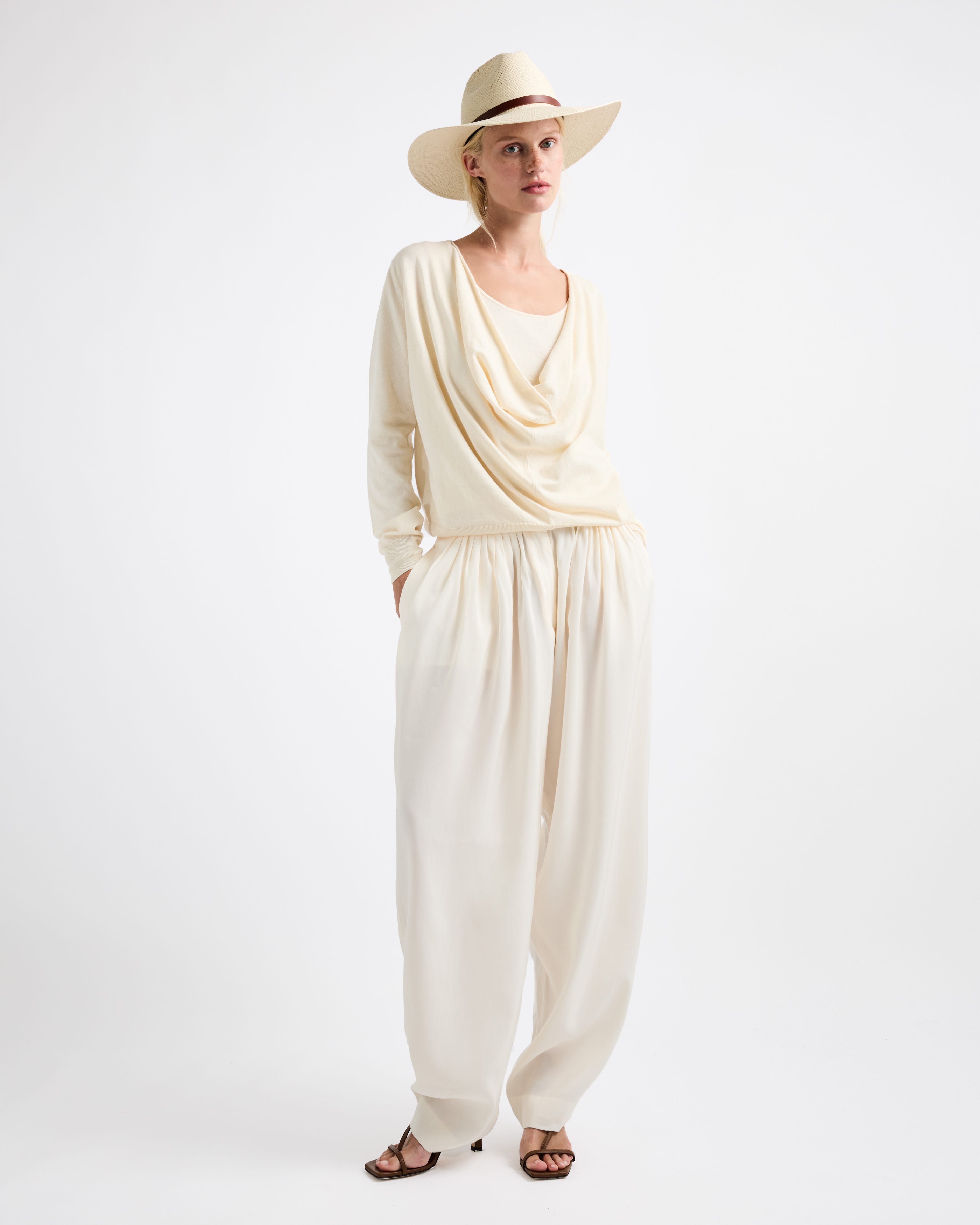 Handwoven Natural Woven Straw Sun Hat - Image 5