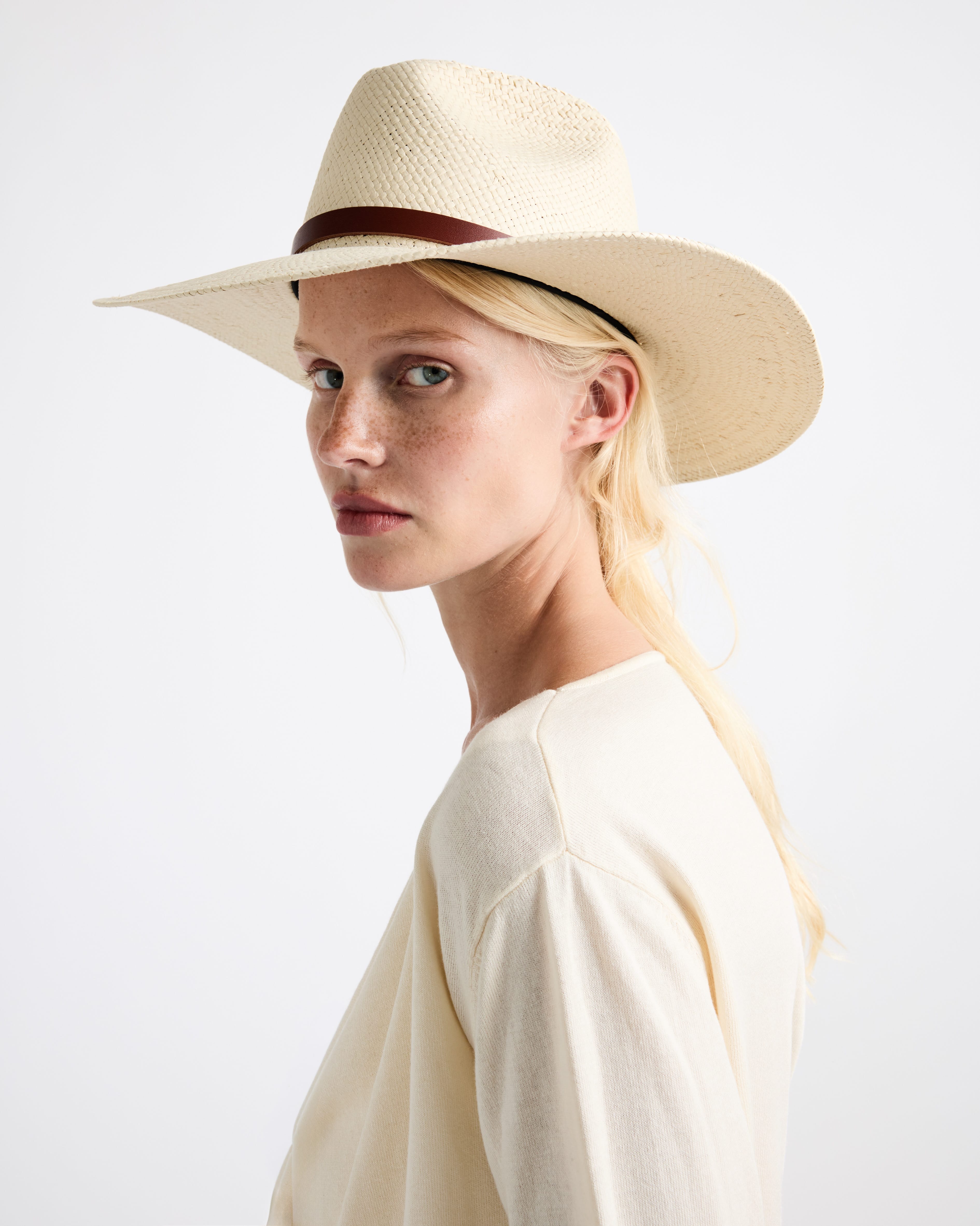 Handwoven Natural Woven Straw Sun Hat - Image 3