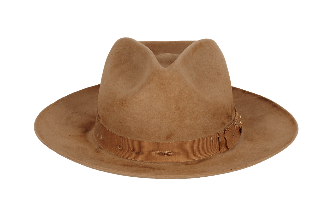 Relaxed Camel Wide Brim Fedora
