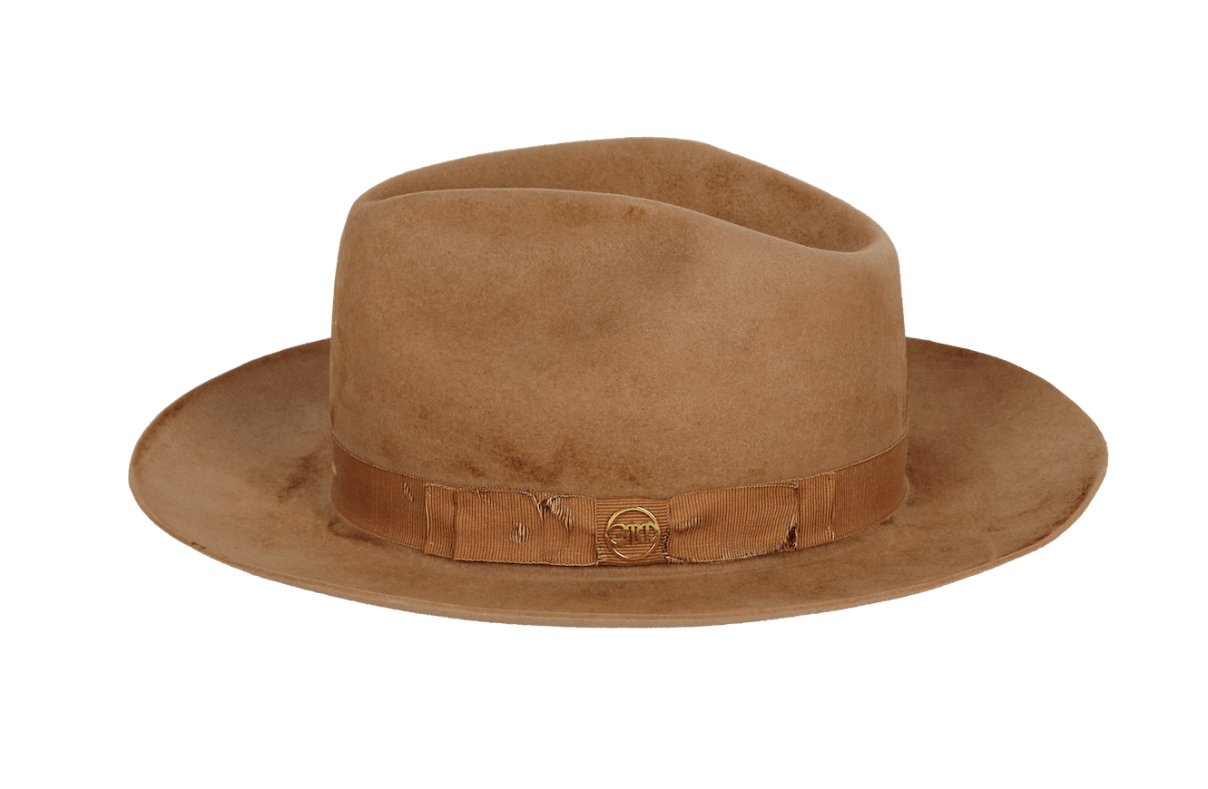 Relaxed Camel Wide Brim Fedora - Image 2