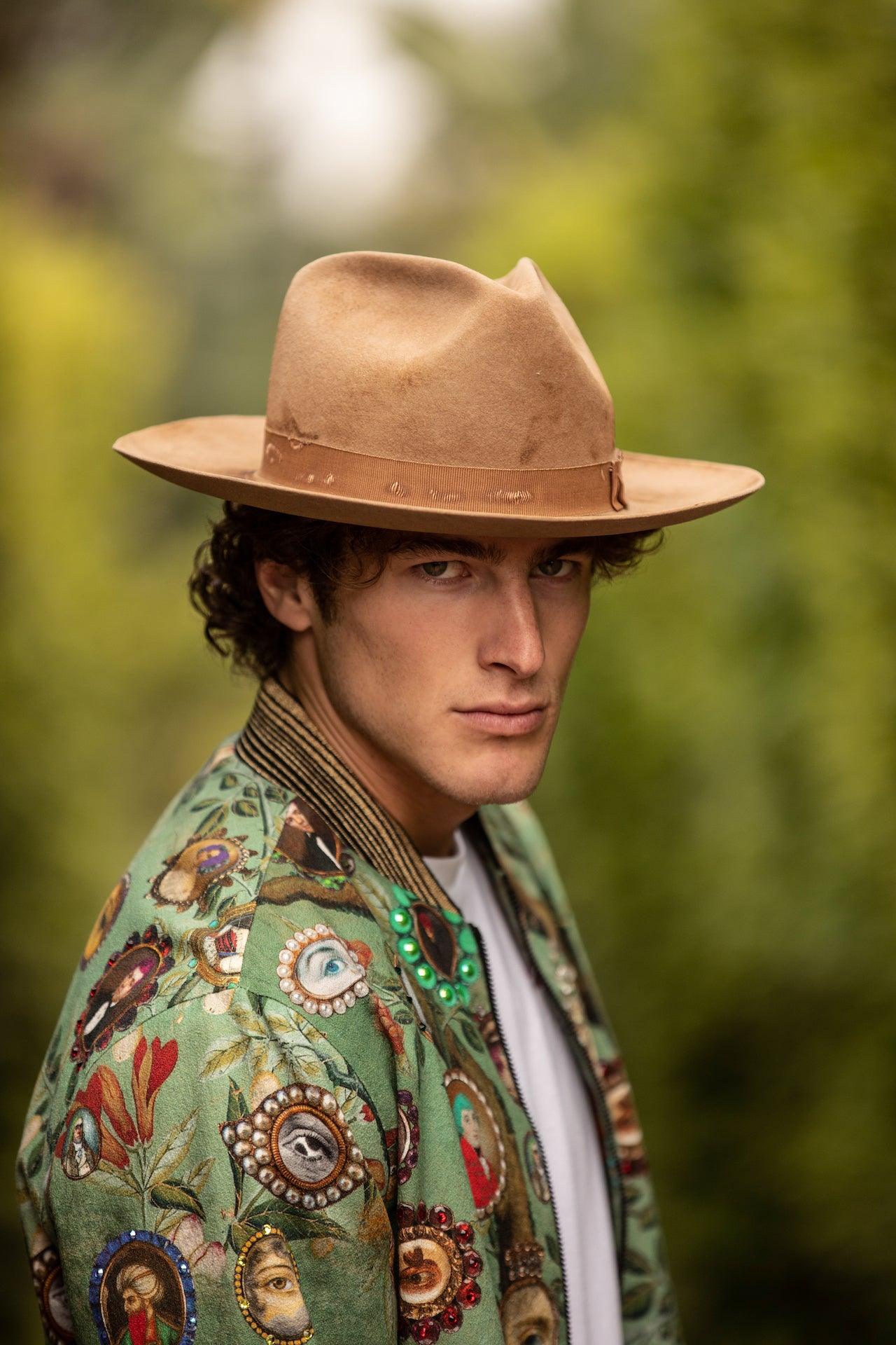 Relaxed Camel Wide Brim Fedora - Image 4
