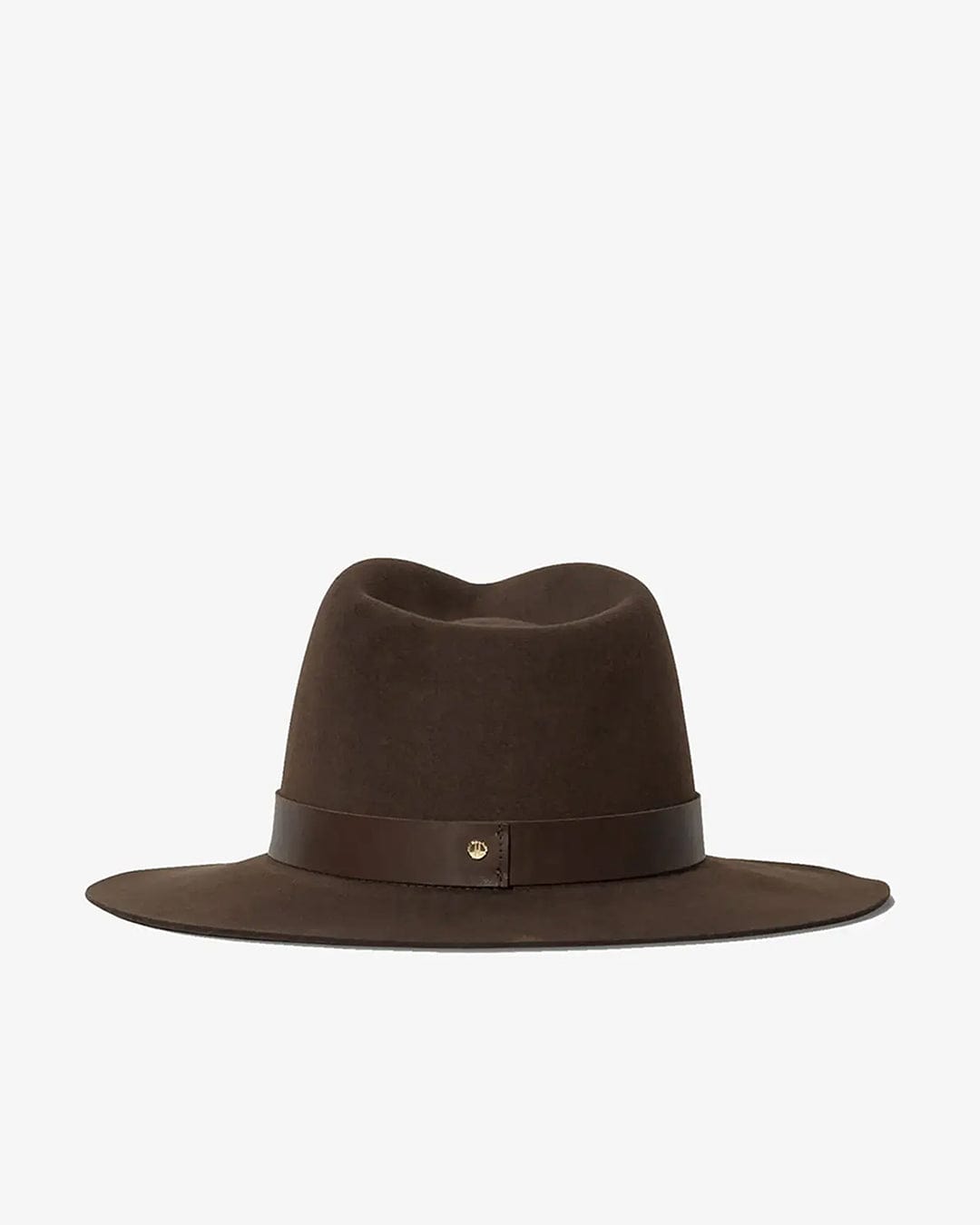 Chocolate Wool Felt Structured Wide Brim Hat - Image 2