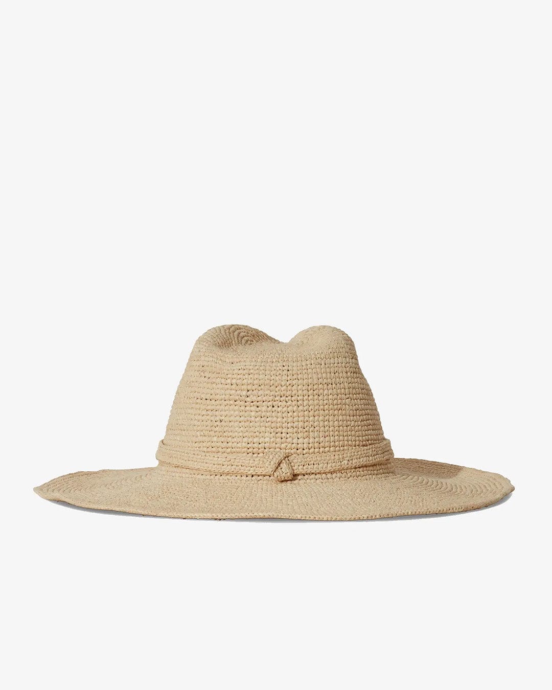 Natural Raffia Straw Structured Wide Brim Hat - Image 2