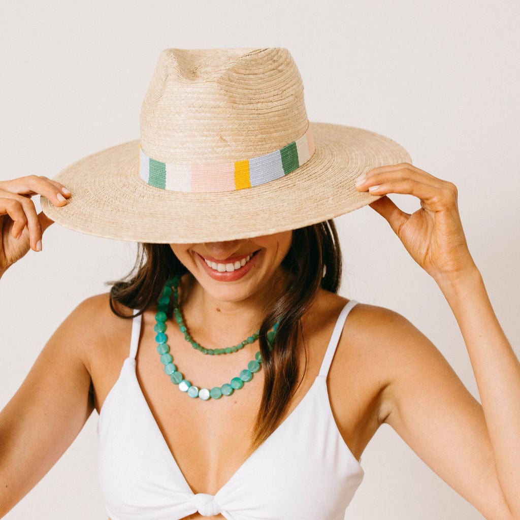 Sage Multi Stripe Palm Hat - Image 2