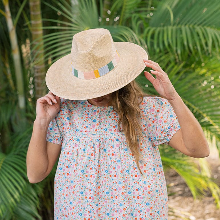 Sage Multi Stripe Palm Hat - Image 7