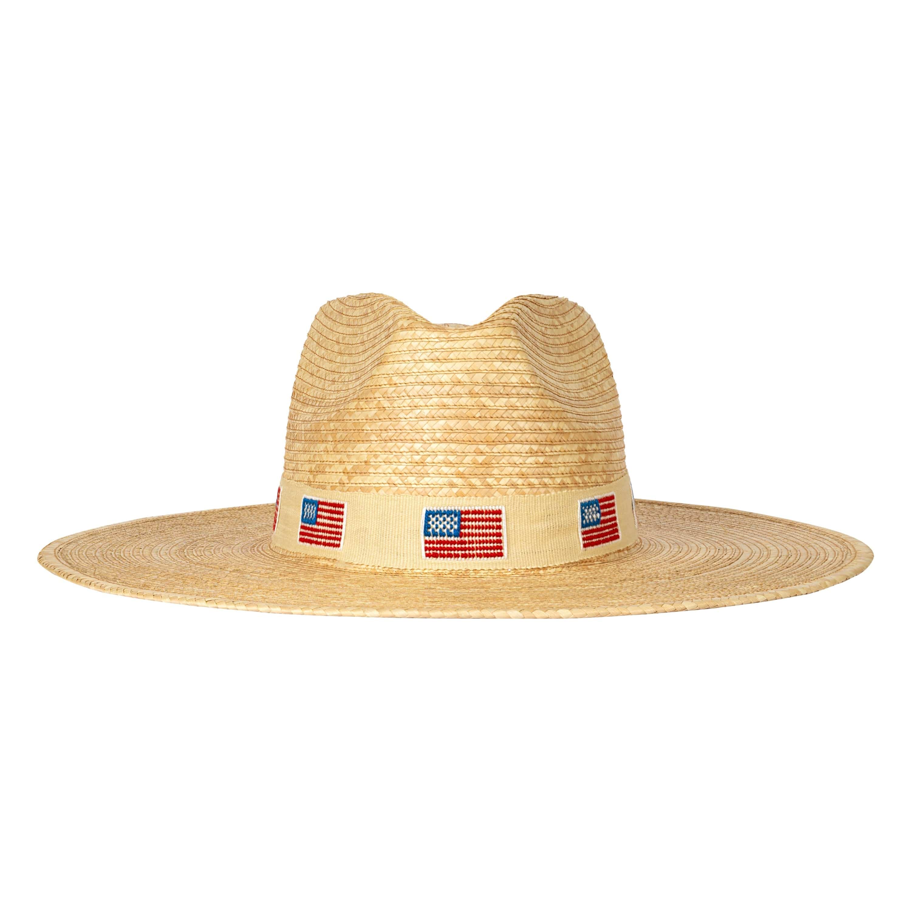 Embroidered Flag Band Palm Hat