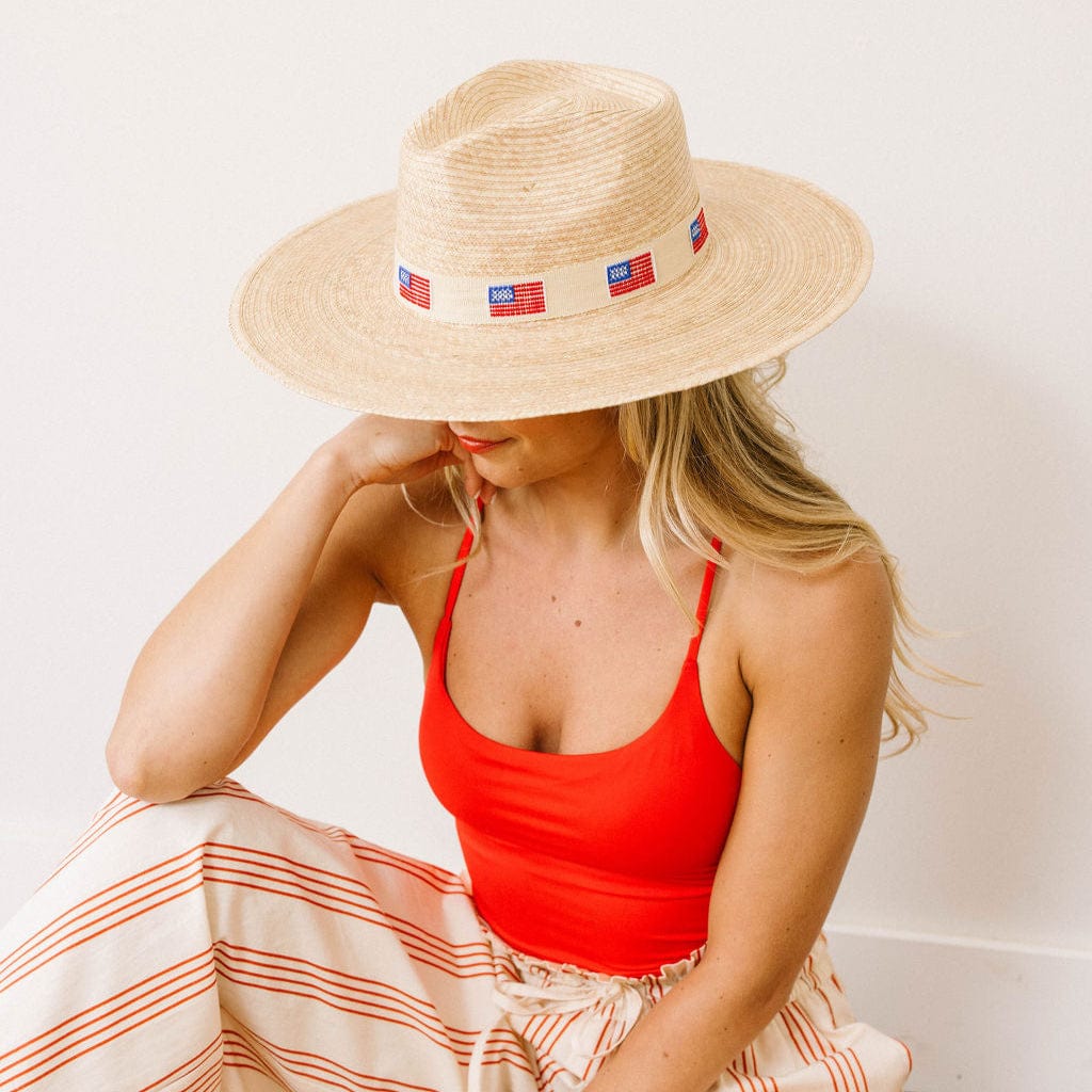 Embroidered Flag Band Palm Hat - Image 7