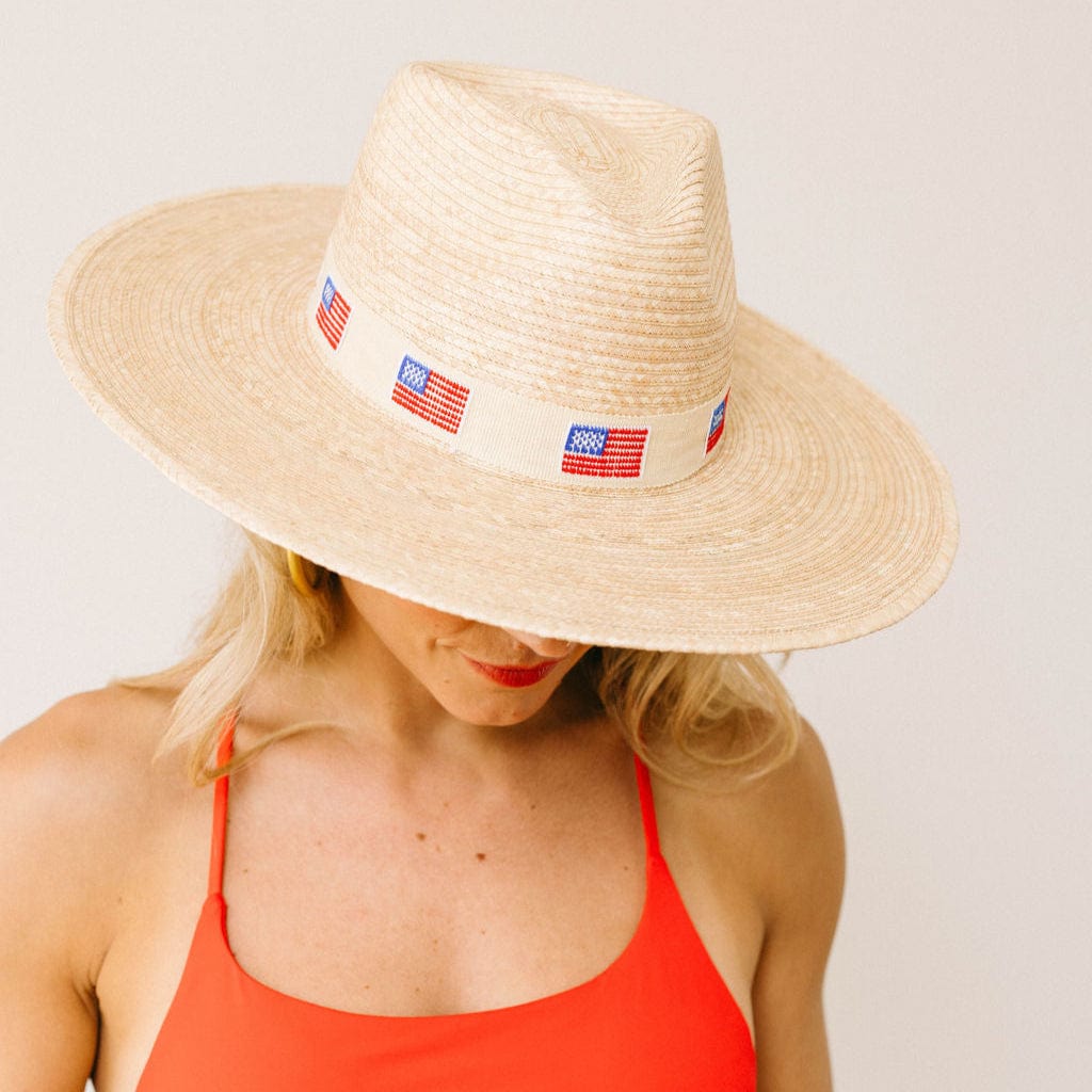 Embroidered Flag Band Palm Hat - Image 4