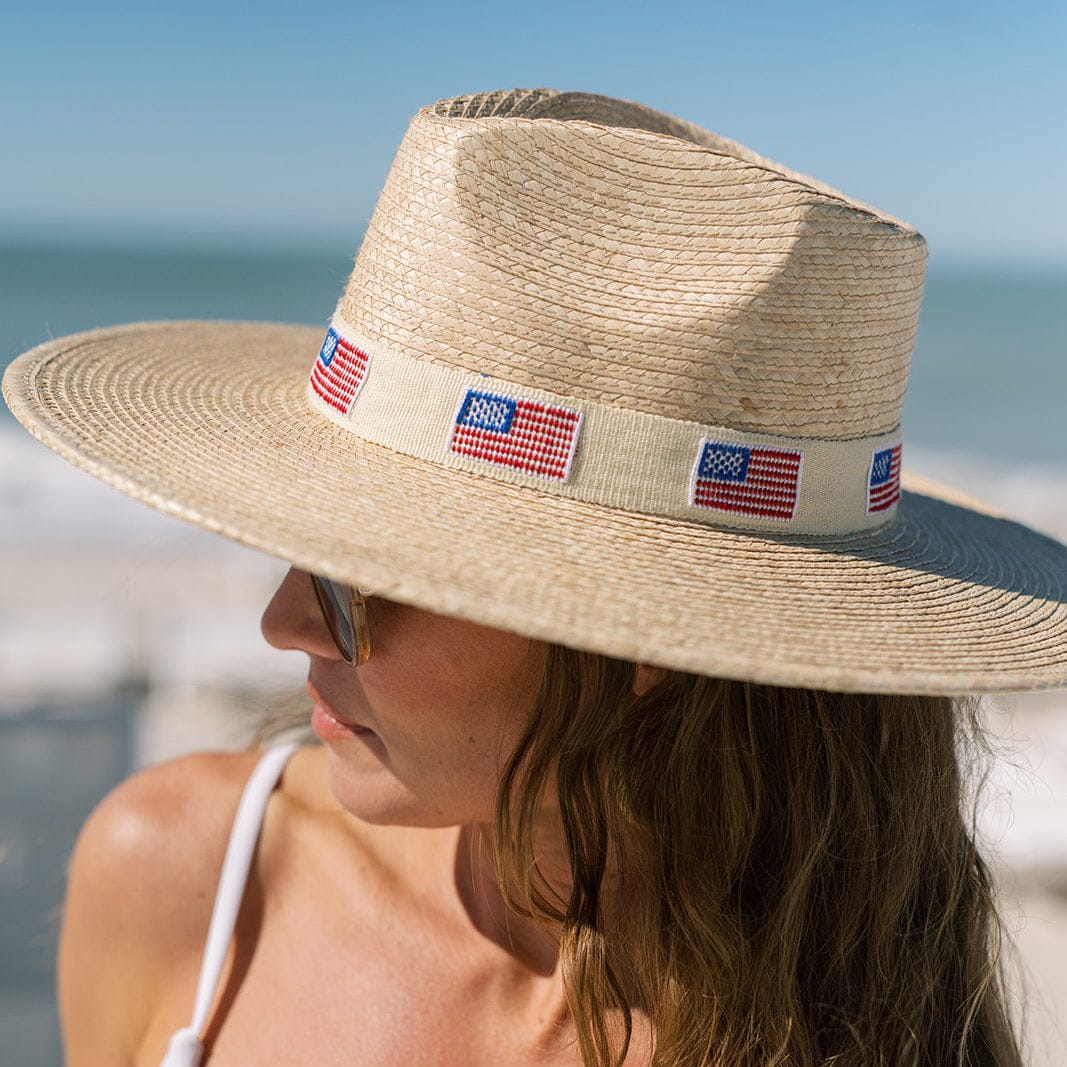 Embroidered Flag Band Palm Hat - Image 3