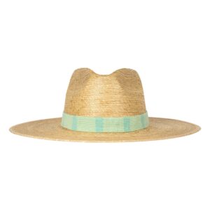 Seafoam Turquoise Stripe Palm Hat