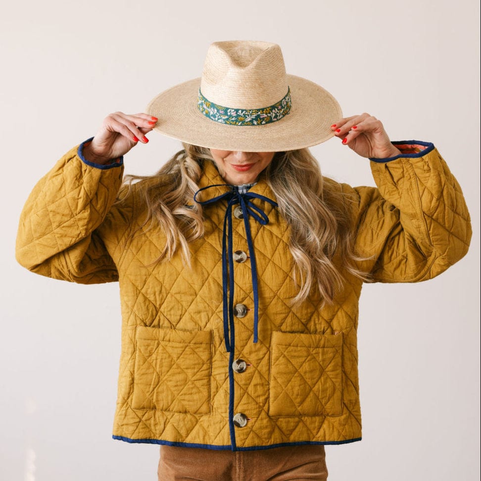 Paradise Floral Embroidered Palm Hat - Image 2