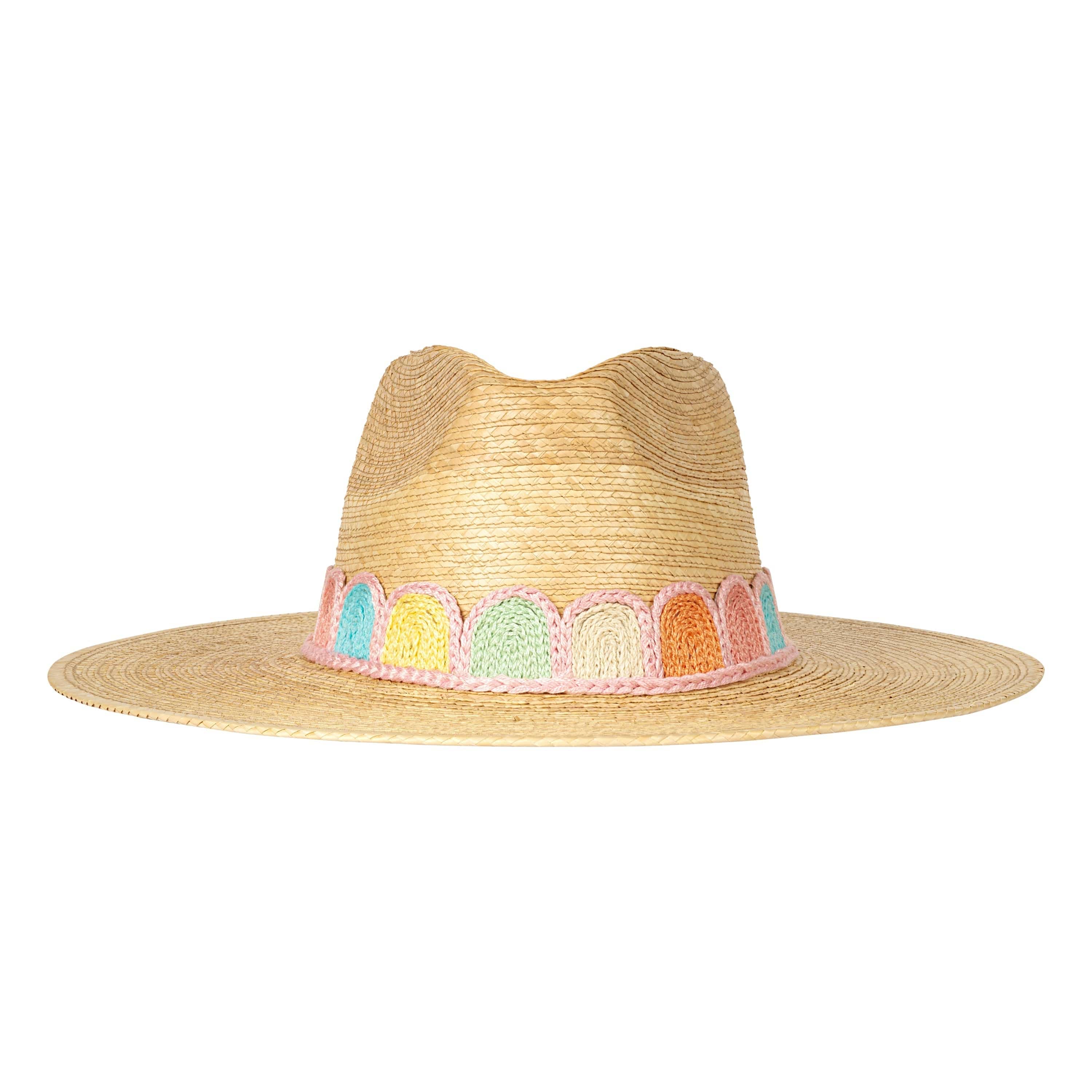 Pastel Scallop Crochet Palm Hat