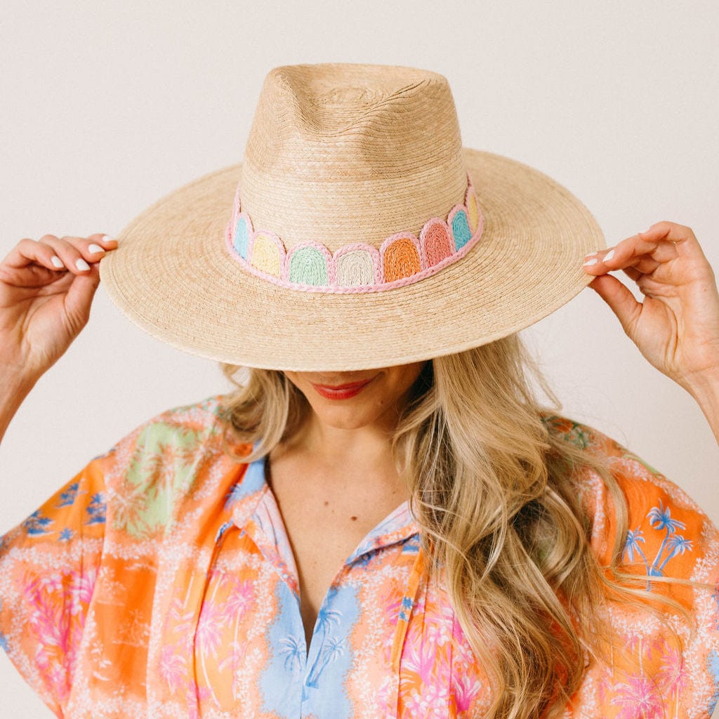Pastel Scallop Crochet Palm Hat - Image 3