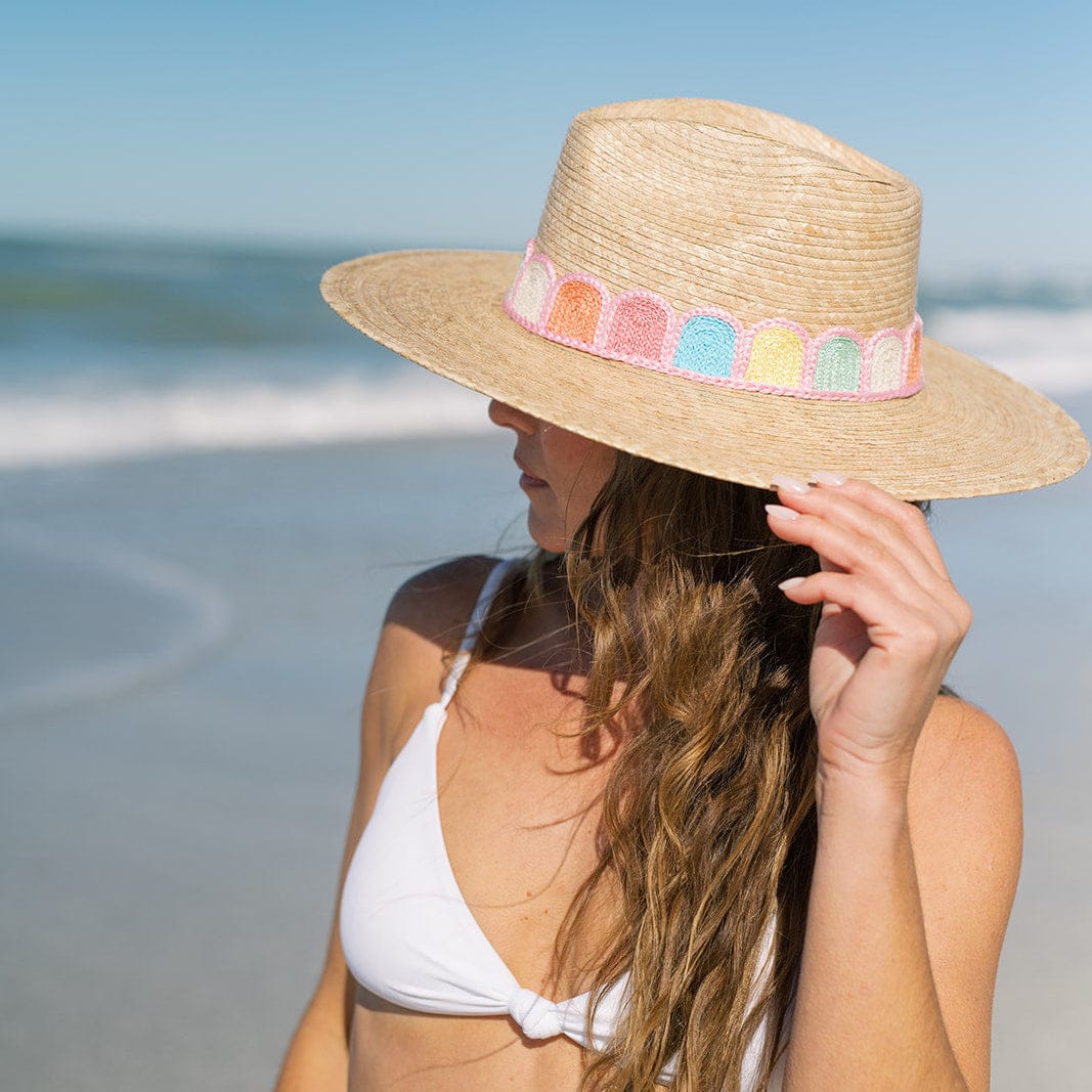 Pastel Scallop Crochet Palm Hat - Image 2