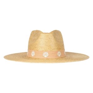 Seashell Embroidered Palm Hat