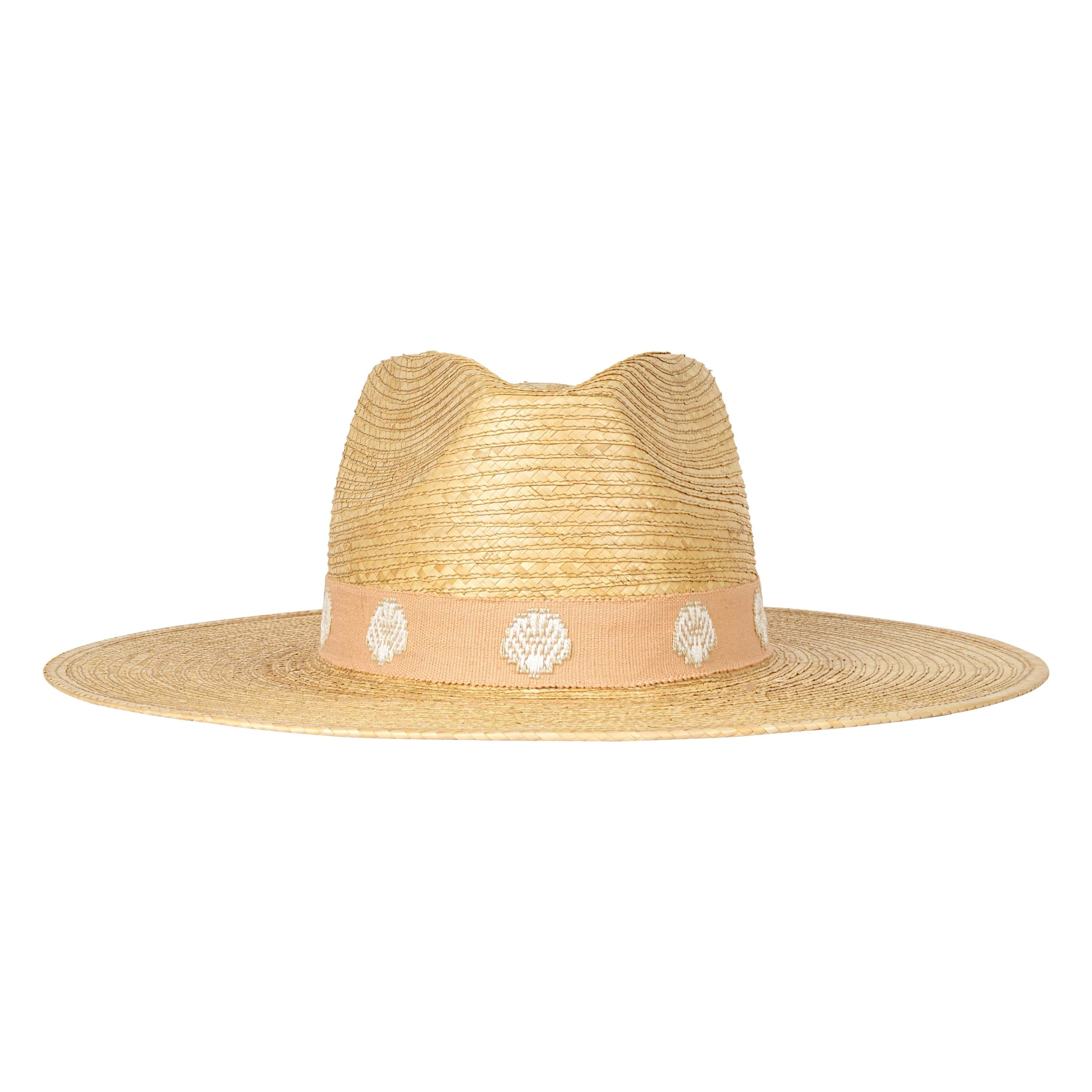 Seashell Embroidered Palm Hat