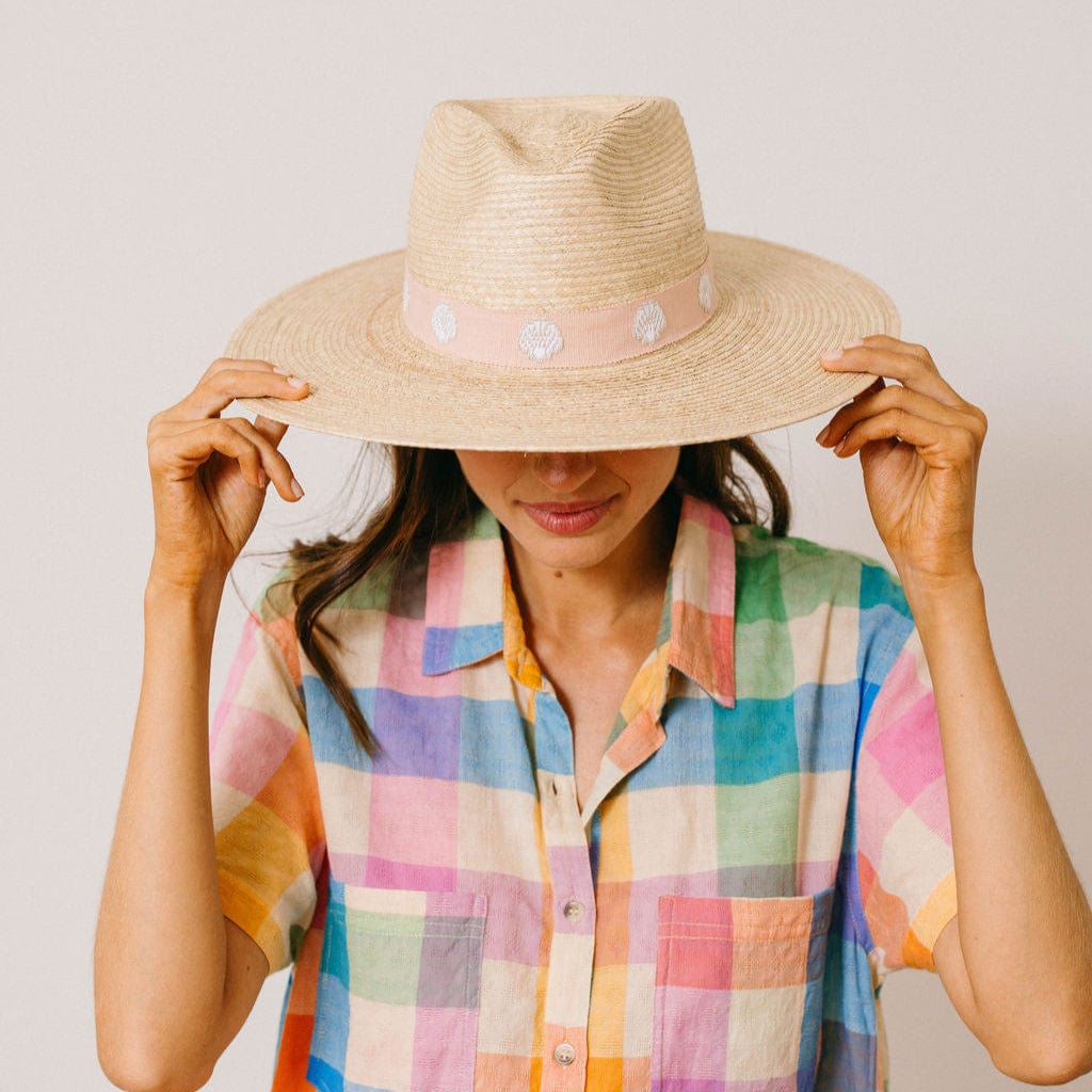 Seashell Embroidered Palm Hat - Image 4