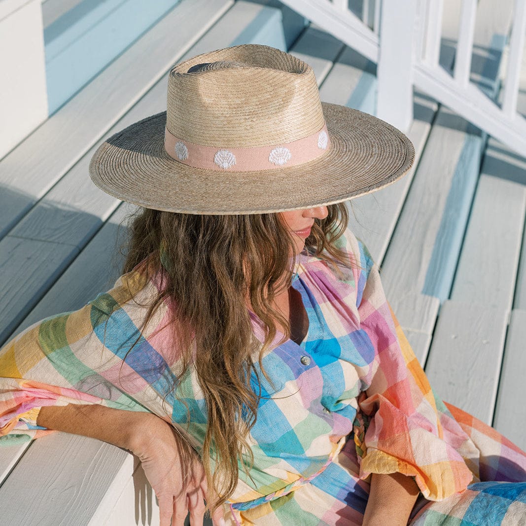 Seashell Embroidered Palm Hat - Image 2