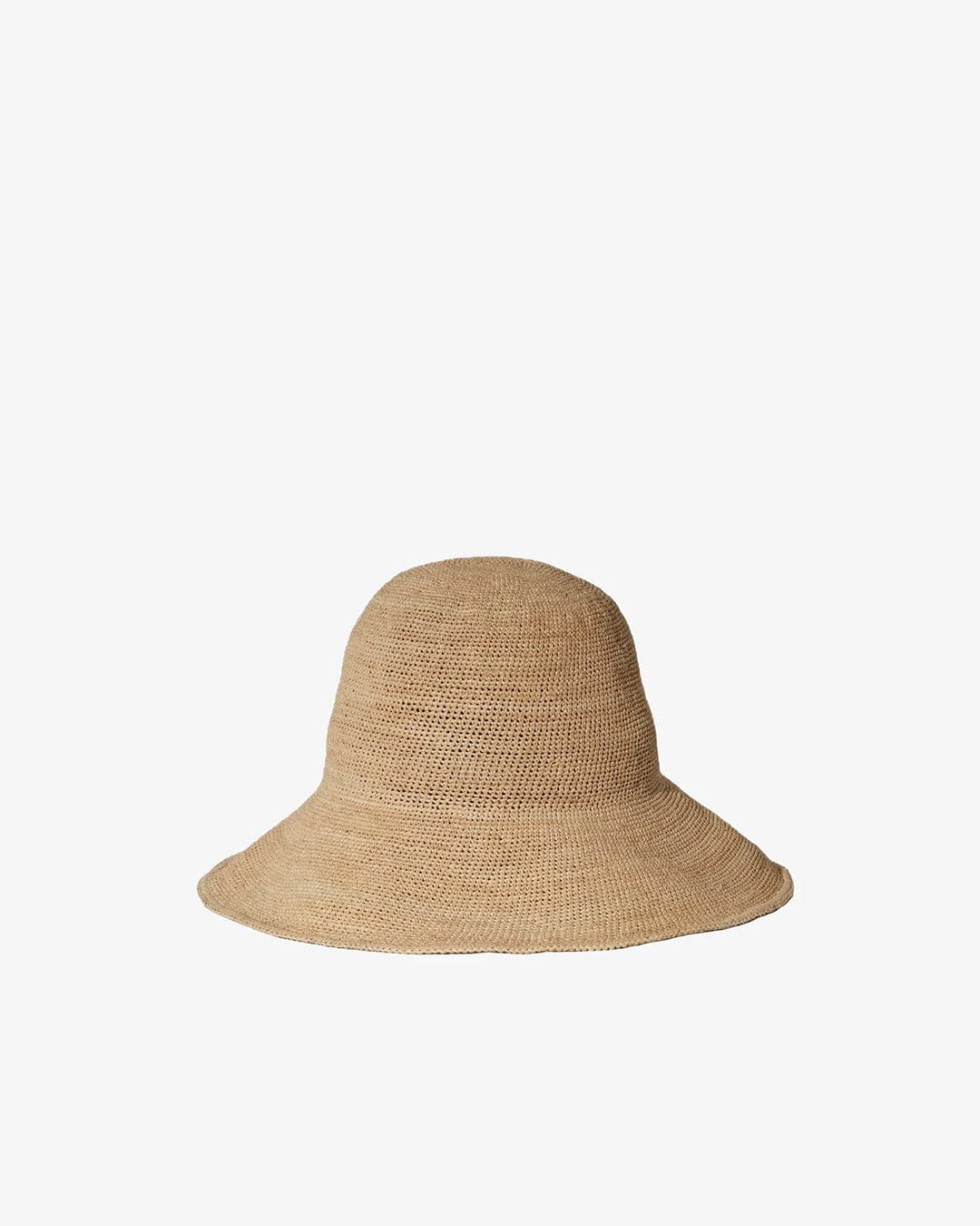 Structured Natural Raffia Straw Bucket Sun Hat - Image 2