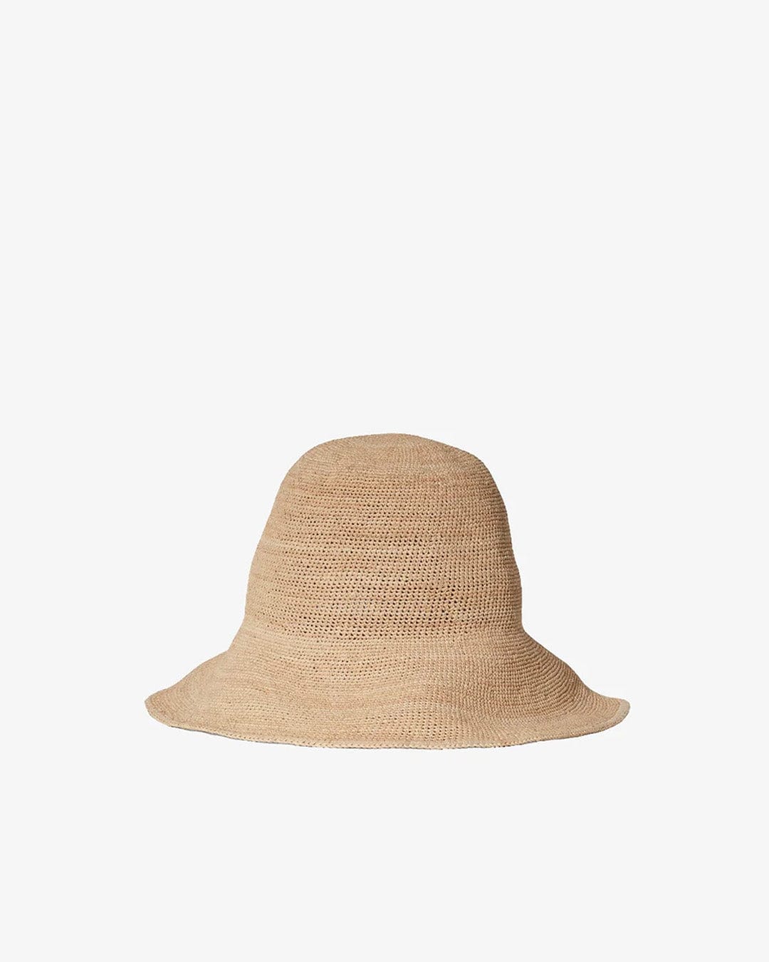 Structured Natural Raffia Straw Bucket Sun Hat