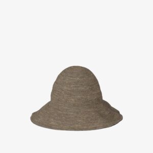 Sage Raffia Straw Wide Brim Bucket Hat